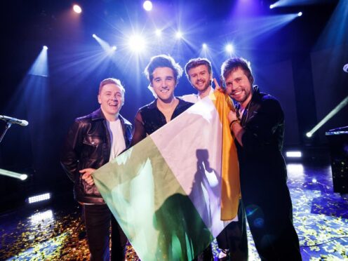 Wild Youth, winner on the Late Late show Eurosong Special, who will represent Ireland at Eurovision (Andres Poveda/RTE/PA)