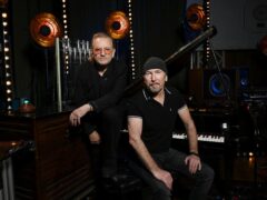 Bono and The Edge performed in Radio 2’s Piano Room at the Maida Vale studios (BBC/PA)