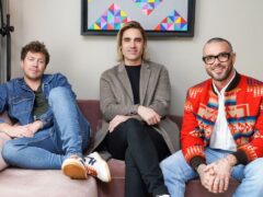 James Bourne, Charlie Simpson and Matt Willis from the band Busted (Ian West/PA)