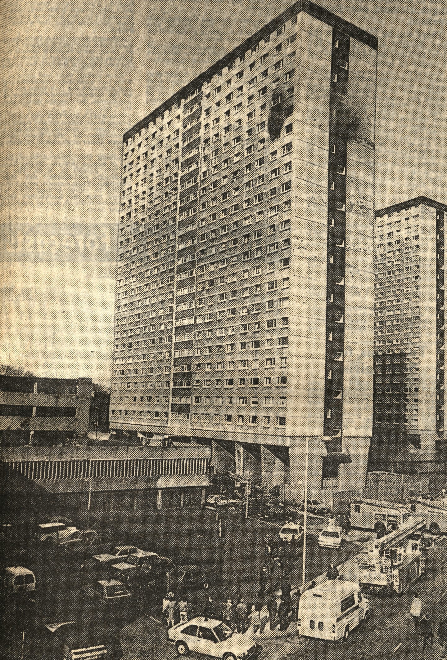 The damage to the building was visible from the outside. Image: DC Thomson.