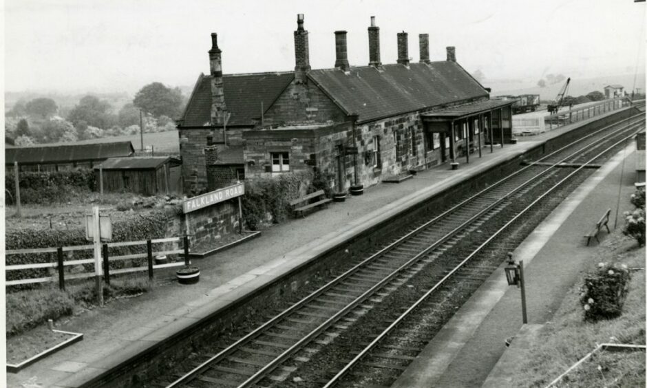 Falkland Road Railway Station in June 1958. Image: DC Thomson