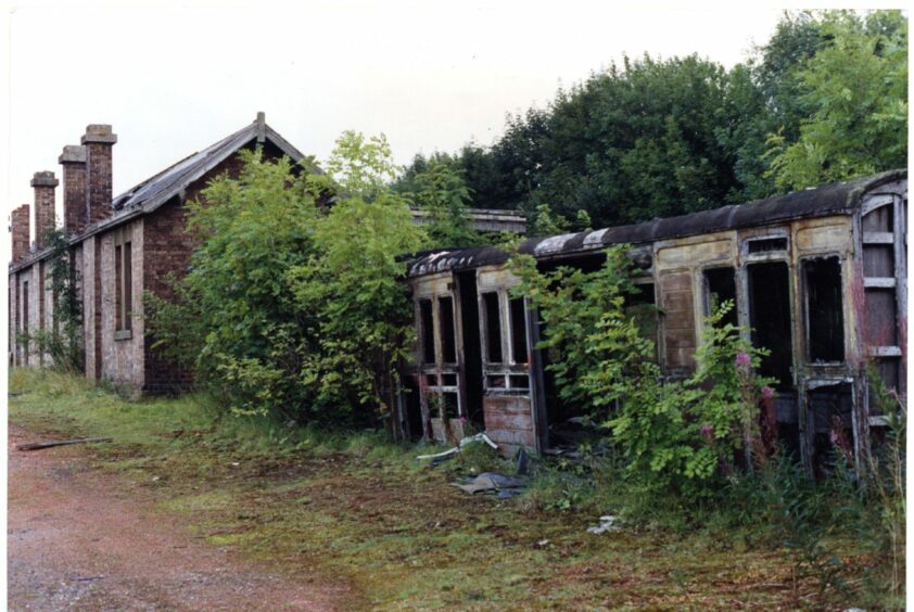 A sorry-looking Newburgh Railway Station, Fife, pictured in 1990. Image: DC Thomson.