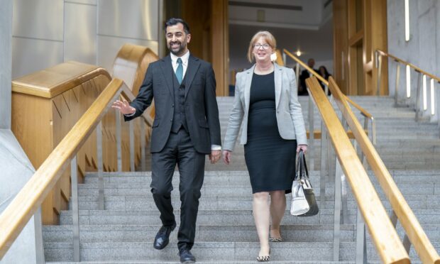 Dundee MSP Shona Robison with first minister Humza Yousaf.