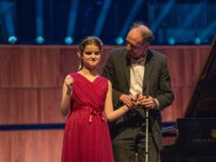 The Piano finalist Lucy and her piano teacher Daniel at London’s Royal Festival Hall (Mark Bourdillon/Love Productions)