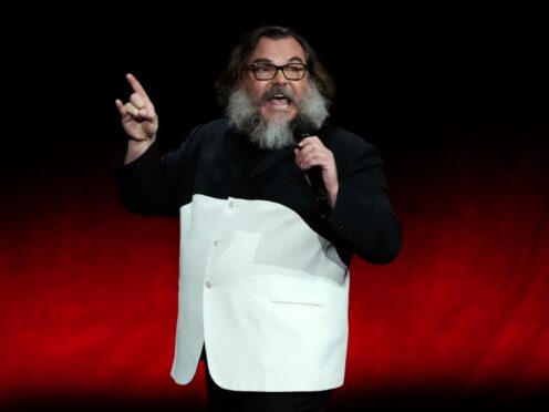 Jack Black teases Kung 4 Panda with dramatic reading at CinemaCon 2023 (Chris Pizzello/AP)