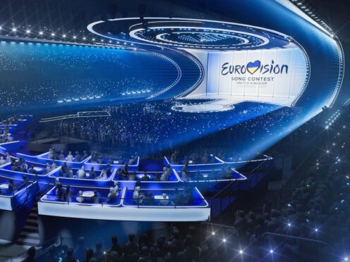A computer-generated image of how the 2023 Eurovision Song Contest stage will look (BBC/Eurovision)