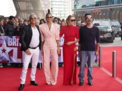 Bruno Tonioli, Alesha Dixon, Amanda Holden, and Simon Cowell, arriving for the Britain’s Got Talent auditions (Peter Byrne/PA)