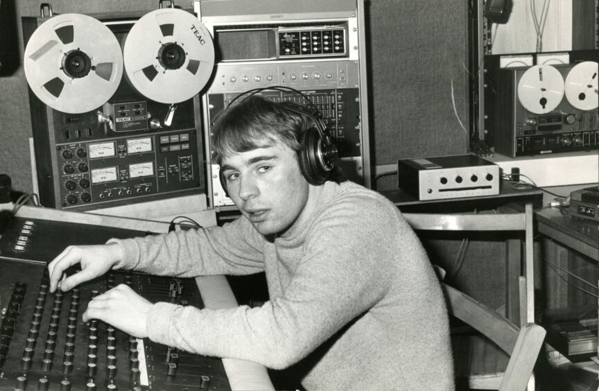 Gary Clark photographed during a recording session in Dundee in 1980. Image: DC Thomson.