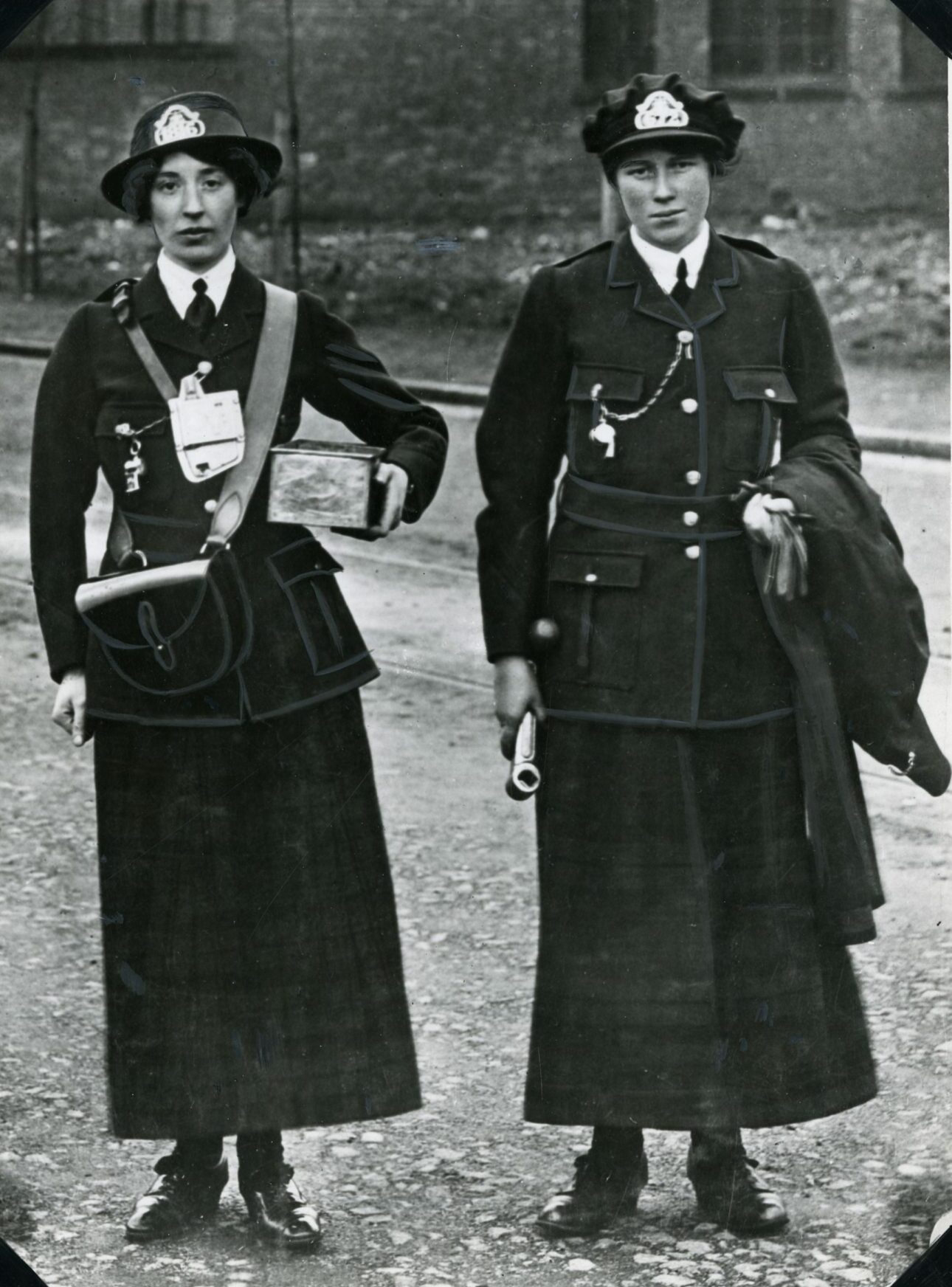A female tram driver and conductress during the First World War.