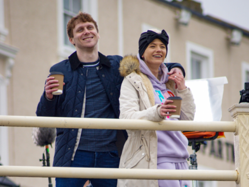 EastEnders stars Jamie Borthwick and Danielle Harold were photographed by the beach together (Louis McLaren)