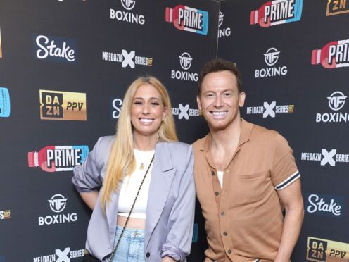 Joe Swash says Stacey Solomon ‘puked all over his bathroom’ when they first met (PA)