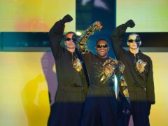 Ukraine entrant Tvorchi during the grand final for the Eurovision Song Contest at the M&S Bank Arena in Liverpool (Peter Byrne/PA)