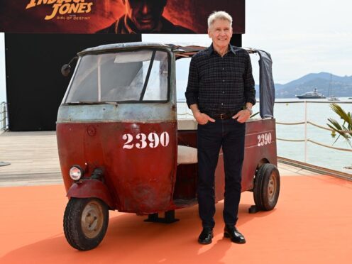 Harrison Ford attending the photocall for Indiana Jones and the Dial of Destiny during the 76th Cannes Film Festival in Cannes, France. (Doug Peters/PA)