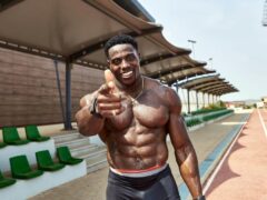 Harry Aikines-Aryeetey will go by the name Nitro in the BBC’s revival of the sports entertainment show Gladiators (BBC/PA)