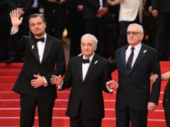Leonardo DiCaprio, Martin Scorsese and Robert De Niro attending the premiere for Killers of the Flower Moon during the 76th Cannes Film Festival in Cannes, France. (Doug Peters/PA)