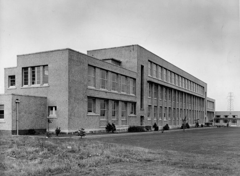 An exterior view of the Linlathen High School building in Dundee. Image: DC Thomson.