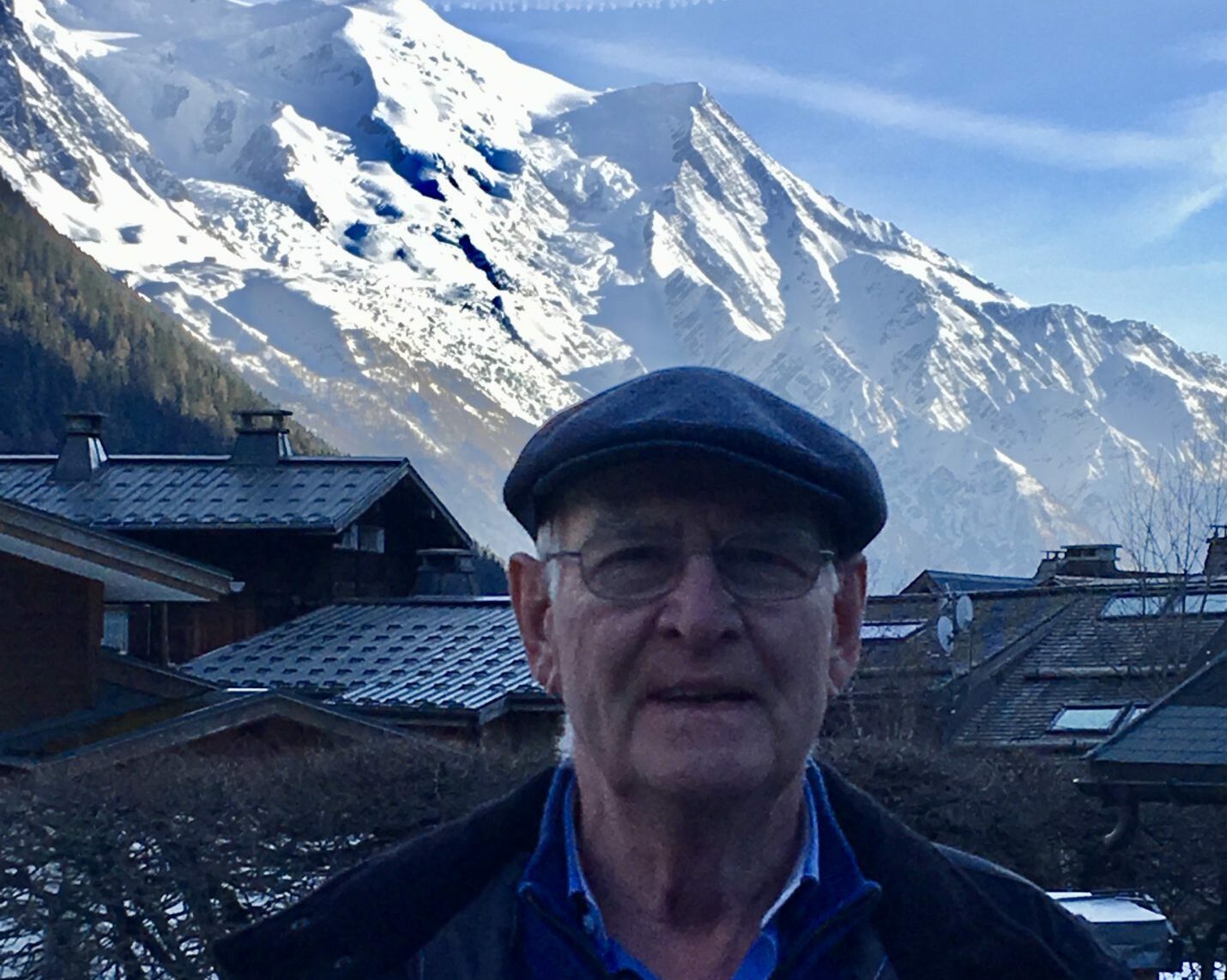 Graeme Nicol photographed beside Mont Blance, France, in 2018.