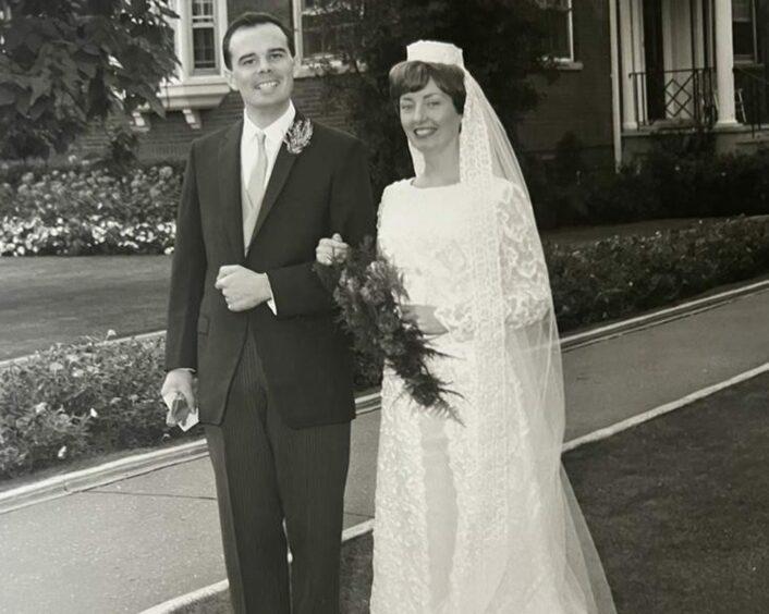 Richard and Nancy Walker on their wedding day.