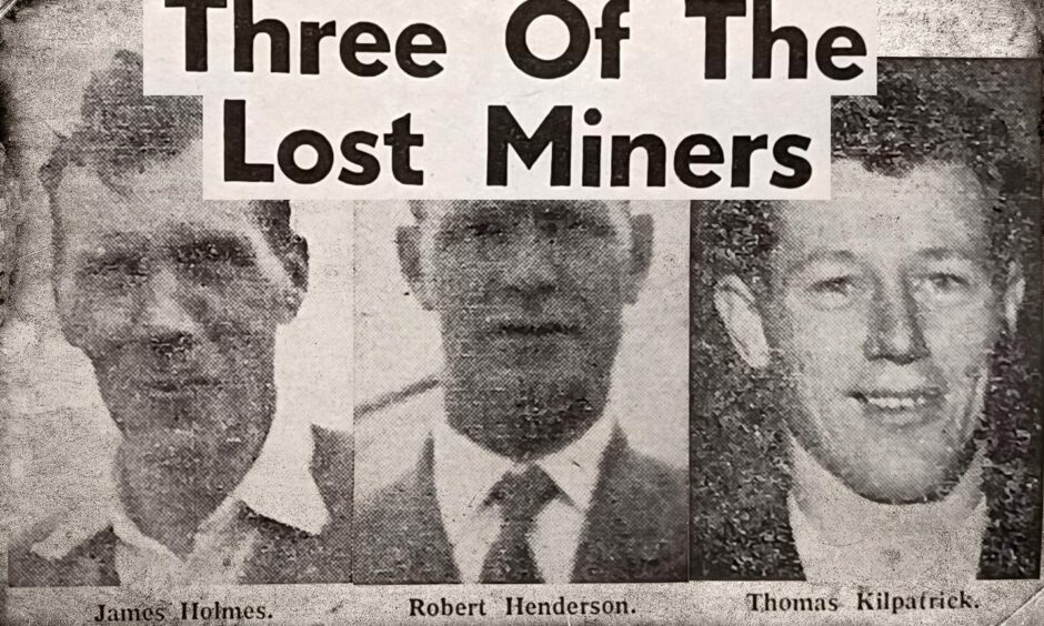 Pictures of three of the men who lost their lives in the Seafield colliery tragedy. Image: DC Thomson.