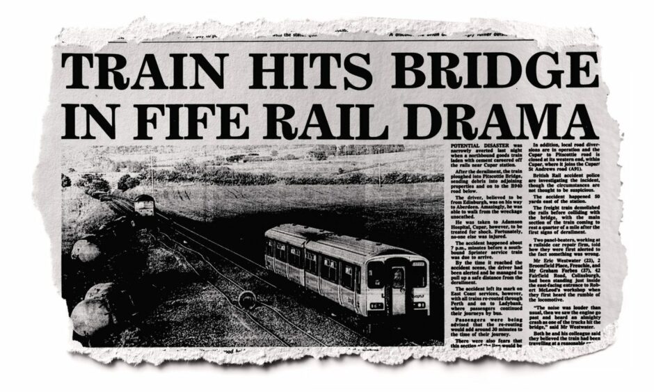 The rail crash hit the headlines back in June 1988. Image: DC Thomson.