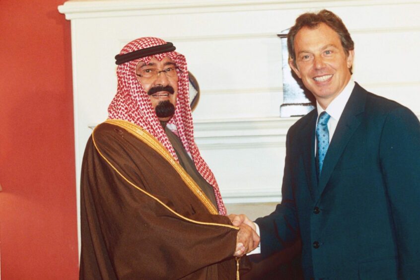 Prime Minister Tony Blair meeting the Crown Prince Abdullah in 1998. Image: Shutterstock.