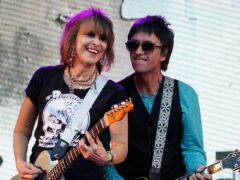 Chrissie Hynde from the Pretenders with Johnny Marr (Ben Birchall/PA)