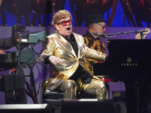 Sir Elton John performing at Glastonbury on Sunday (Yui Mok/PA)