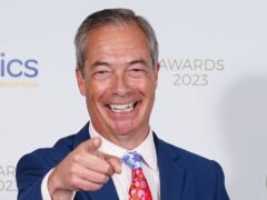 Nigel Farage was named presenter of the year (Ian West/PA)