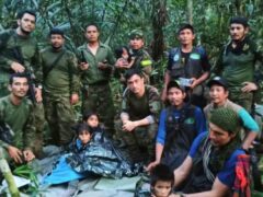 Four indigenous children who disappeared 40 days ago after surviving a small plane crash in the Amazon jungle were found alive (Colombia’s Armed Force Press Office via AP)