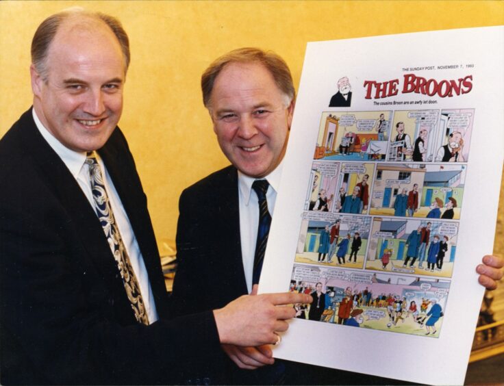 Craig and his brother Jock Brown even made the pages of The Broons in 1993. Image: DC Thomson.
