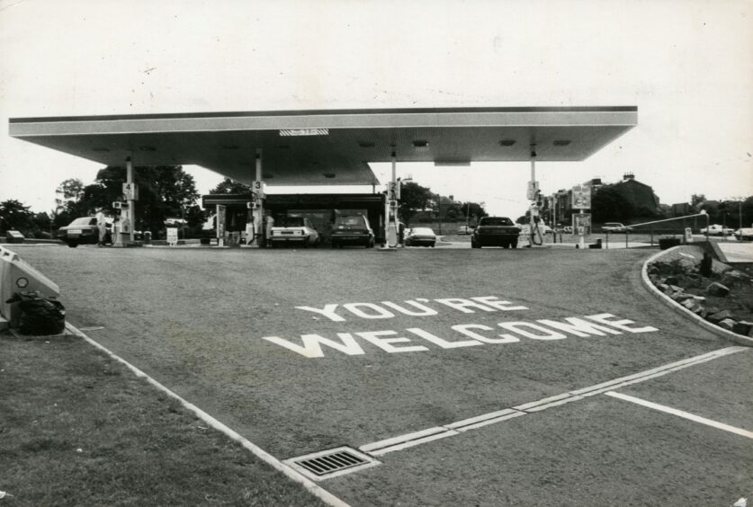 Caird Park Service Station just off the Kingsway. Image: DC Thomson.