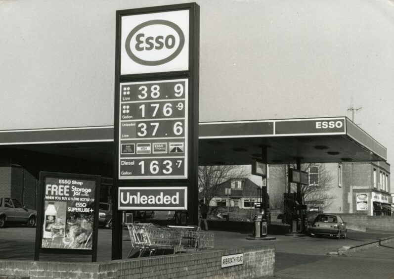 The Esso Garage in Arbroath Road. Image: DC Thomson.