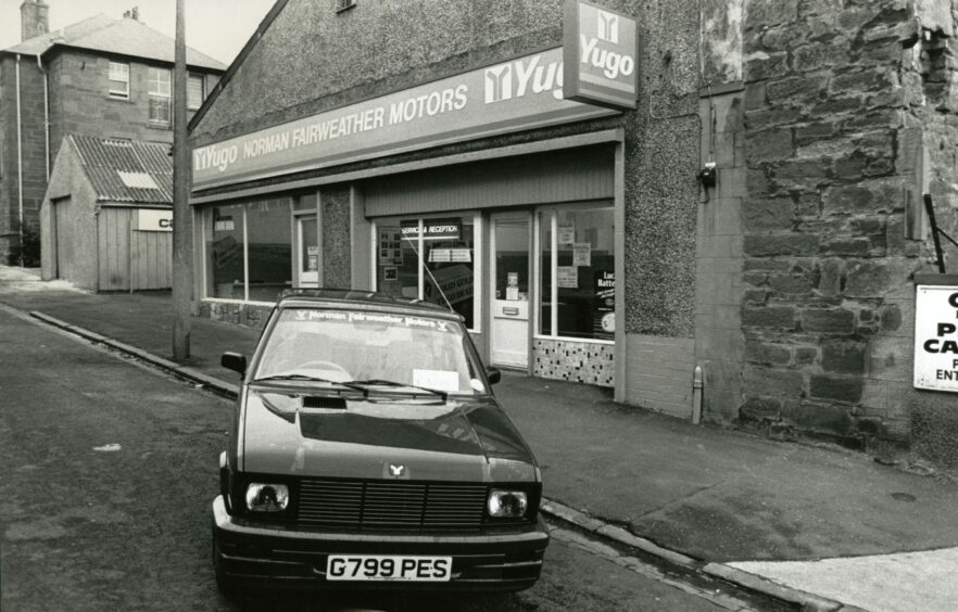 Norman Fairweather's Garage at Clepington Street in 1989. Image: DC Thomson.