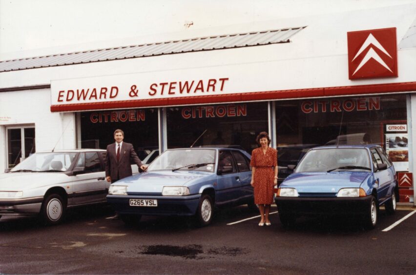 The Edward and Stewart Garage in 1990. Image: DC Thomson.
