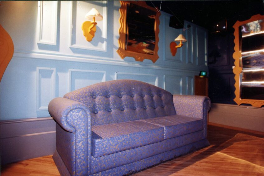 A sofa at The Venue in Dundee.