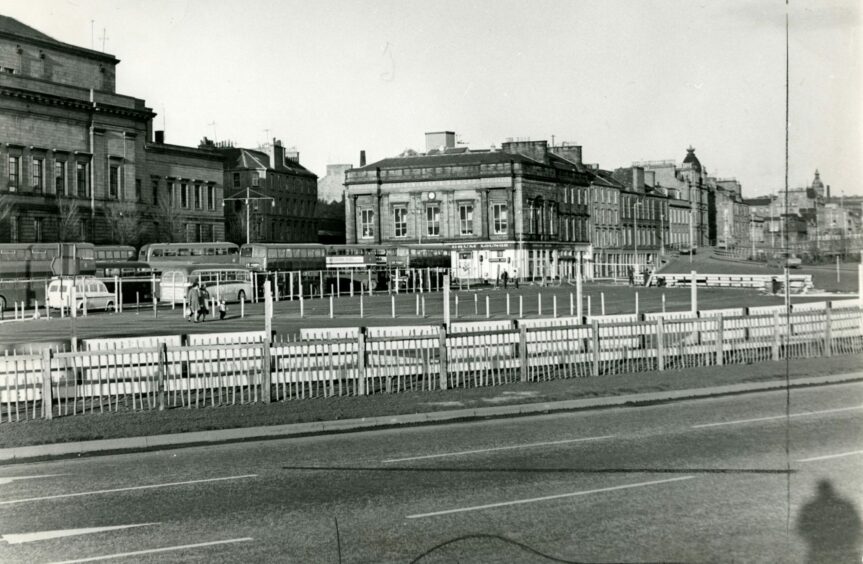 The empty car park at Shore Terrace where work started on the ‘landfall office block’. Image: DC Thomson.
