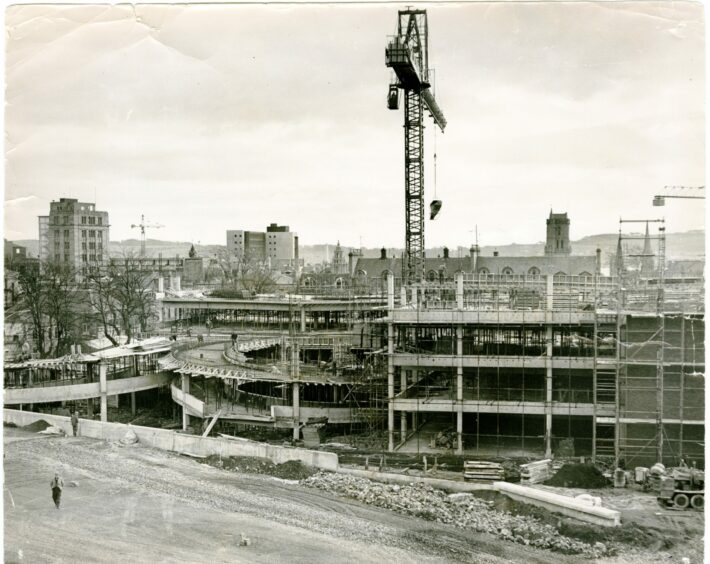 Photograph showing the Dundee Corporation's new multi-storey car park. Image: DC Thomson.