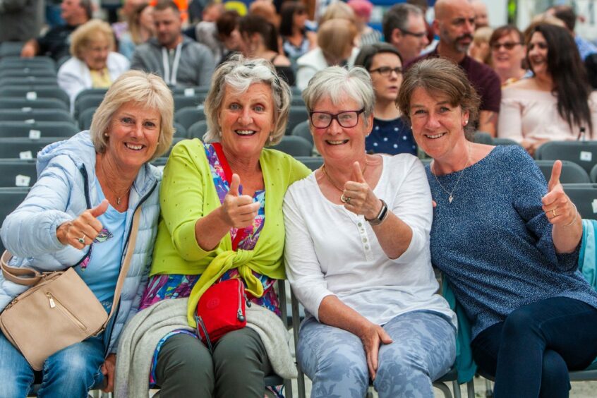 This group of fans from Auchterarder were among those enjoying the show. Image: Steve MacDougall/DC Thomson.