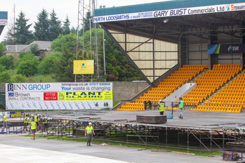 McDiarmid Park was transformed before Richie took to the stage in 2018. Image: Steve MacDougall/DC Thomson.