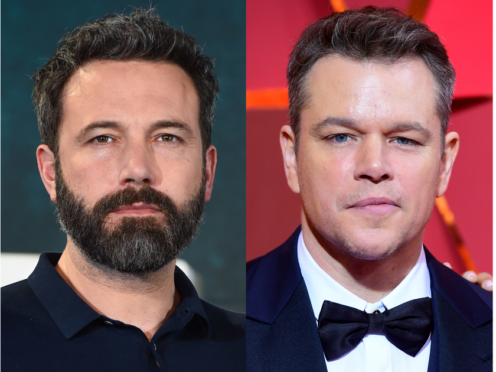 Matt Damon and Ben Affleck’s production company said it “did not consent” to a monologue from its film Air being used in a new Donald Trump campaign video (PA)