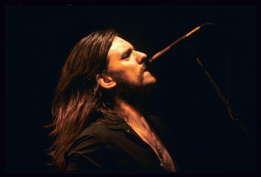 Motorhead's Lemmy on stage