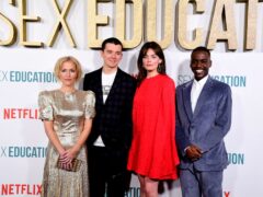 Gillian Anderson, Asa Butterfield, Emma Mackey, Ncuti Gatwa of Sex Education (Ian West/PA)