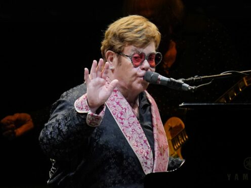 Sir Elton John performs on stage during his Farewell Yellow Brick Road show at the Tele2 Arena in Stockholm, Sweden (Yui Mok/PA)