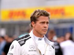 Brad Pitt filming for a formula one movie during the British Grand Prix 2023 at Silverstone (Tim Goode/PA)
