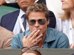 Brad Pitt watching the men’s singles final at Wimbledon (Adam Davy/PA)