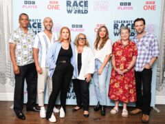 (L to R) Noel and Alex Beresford, Bonny Monger (sister of Billy Monger, not pictured), Helene and Melanie Blatt ,and Emma and Harry Judd (Ian West/PA)