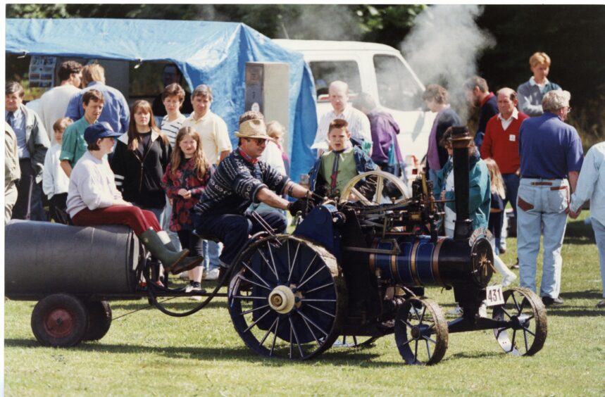 A half-sized steam engine at the Vintage Vehicle Rally at Camperdown Park. Image: DC Thomson.