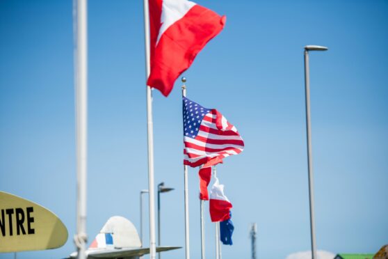 Flags at Montrose air station.