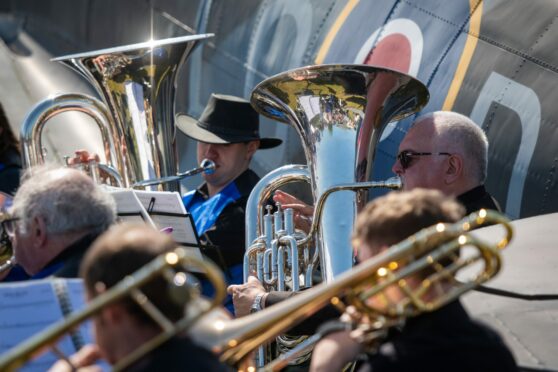 The Forfar Brass Band provided ambient music for the event.