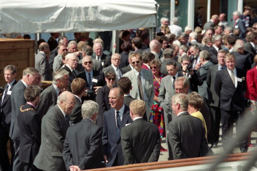The Duke of Edinburgh opens Discovery Point in July 1993. Image: DC Thomson.